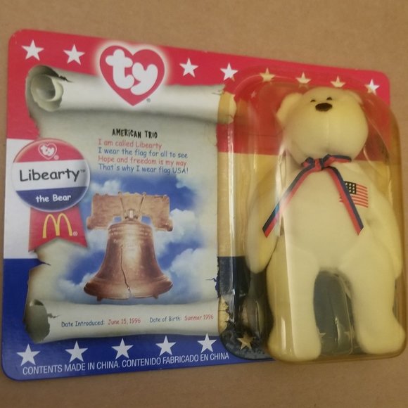 Ty Other - NIB NWOT Libearty McDonalds Beanie Baby, vtg!